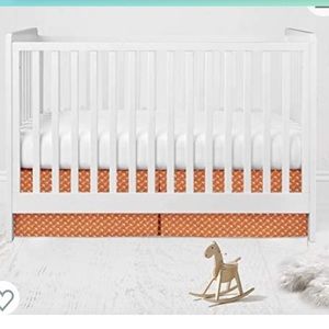 Orange Arrow Crib Skirt